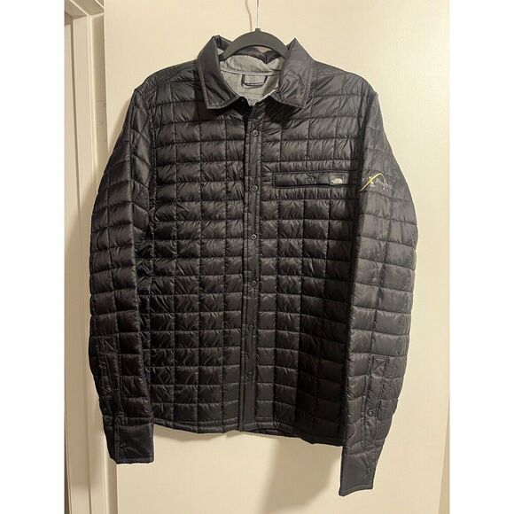 The North Face Mens Black Thermoball Eco Shirt Jacket Size Medium Freixeet - Picture 1 of 3